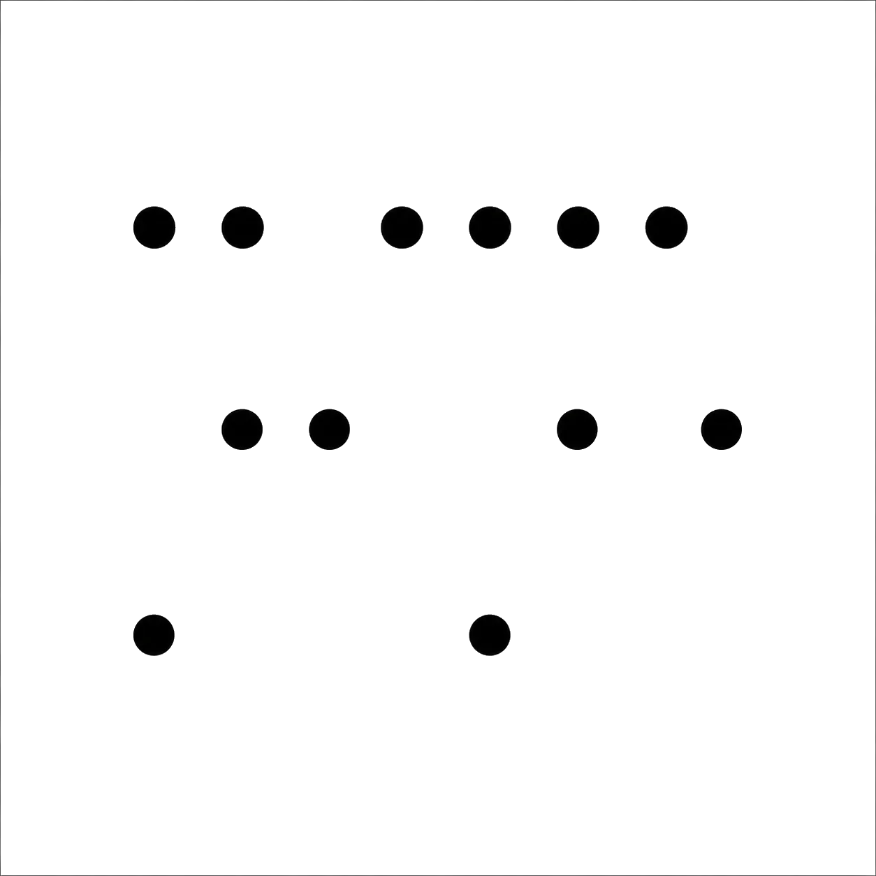 Raised dot pattern on the box