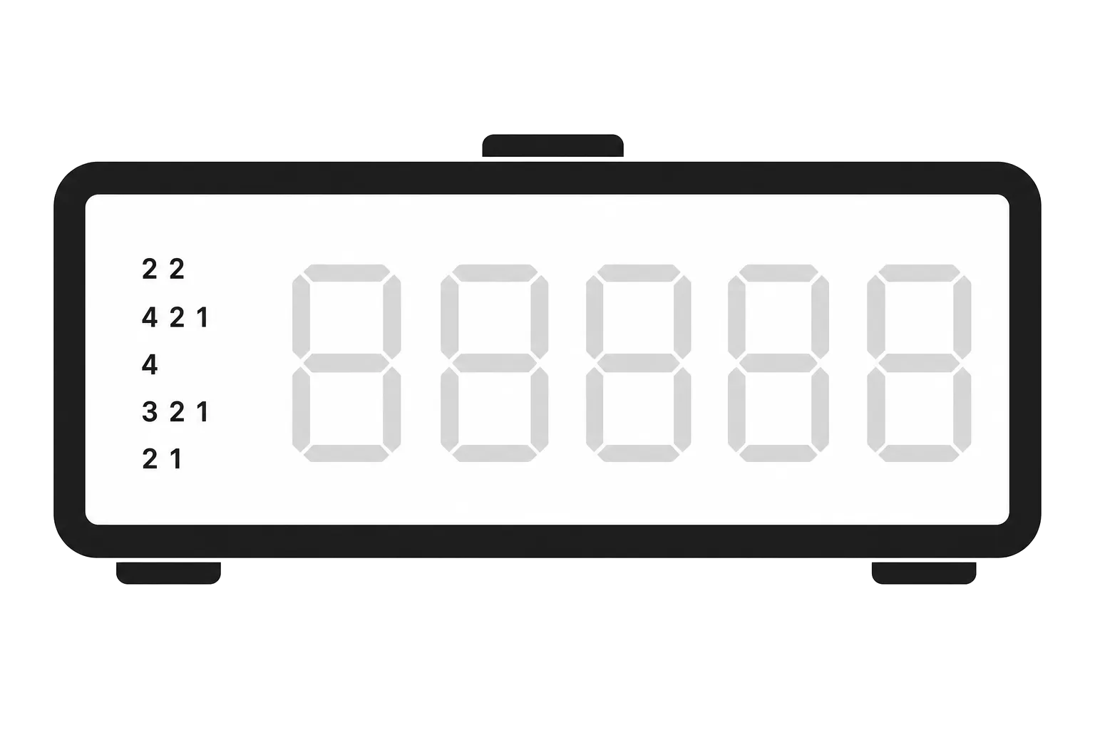 The five-digit alarm clock nonogram